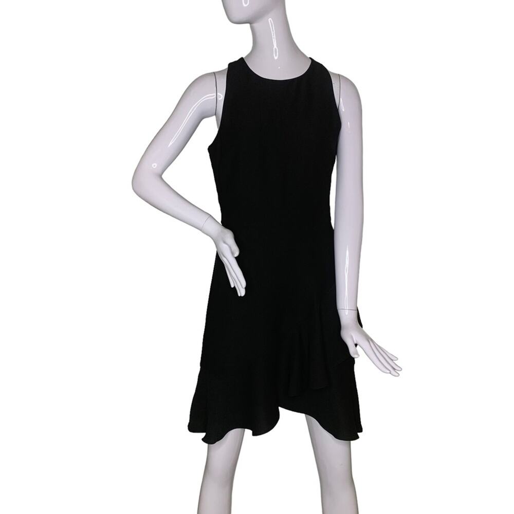 Banana Republic Dress Black Sleeveless Size 2 asymmetrical flare